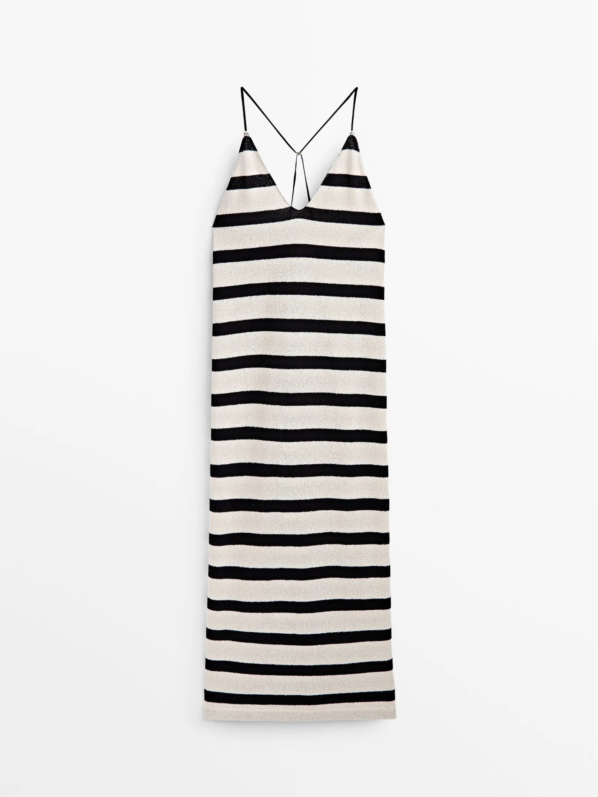 Washington striped halter dress
