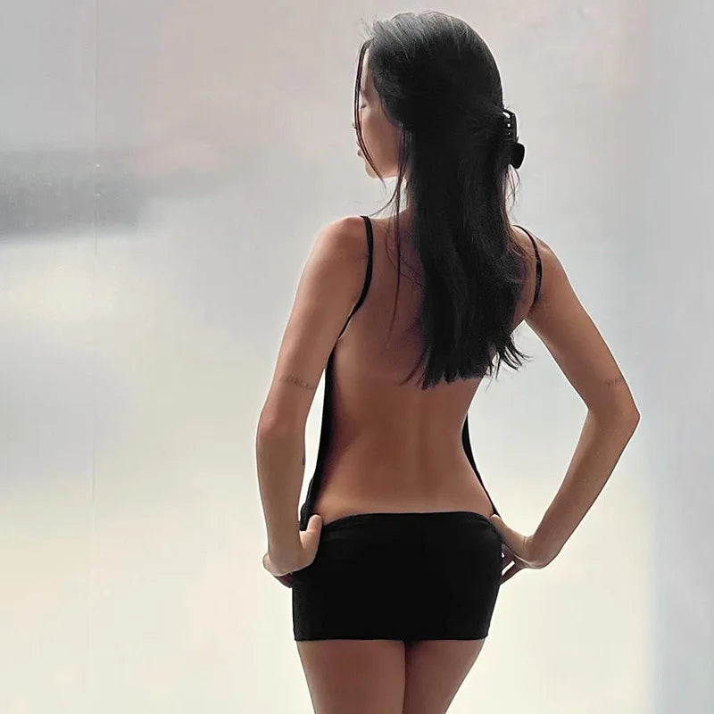 Keira Coquette Spaghetti Strap Mini Dress