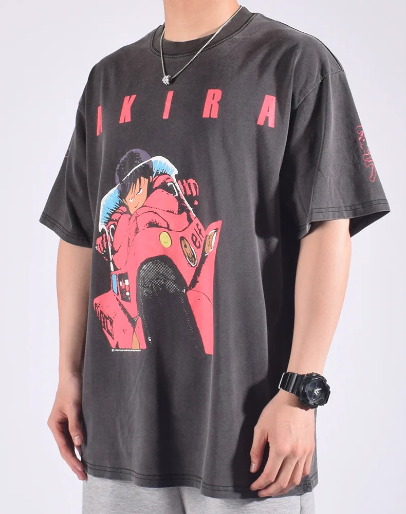 Y2K Akira Anime Wash Cotton Shirt