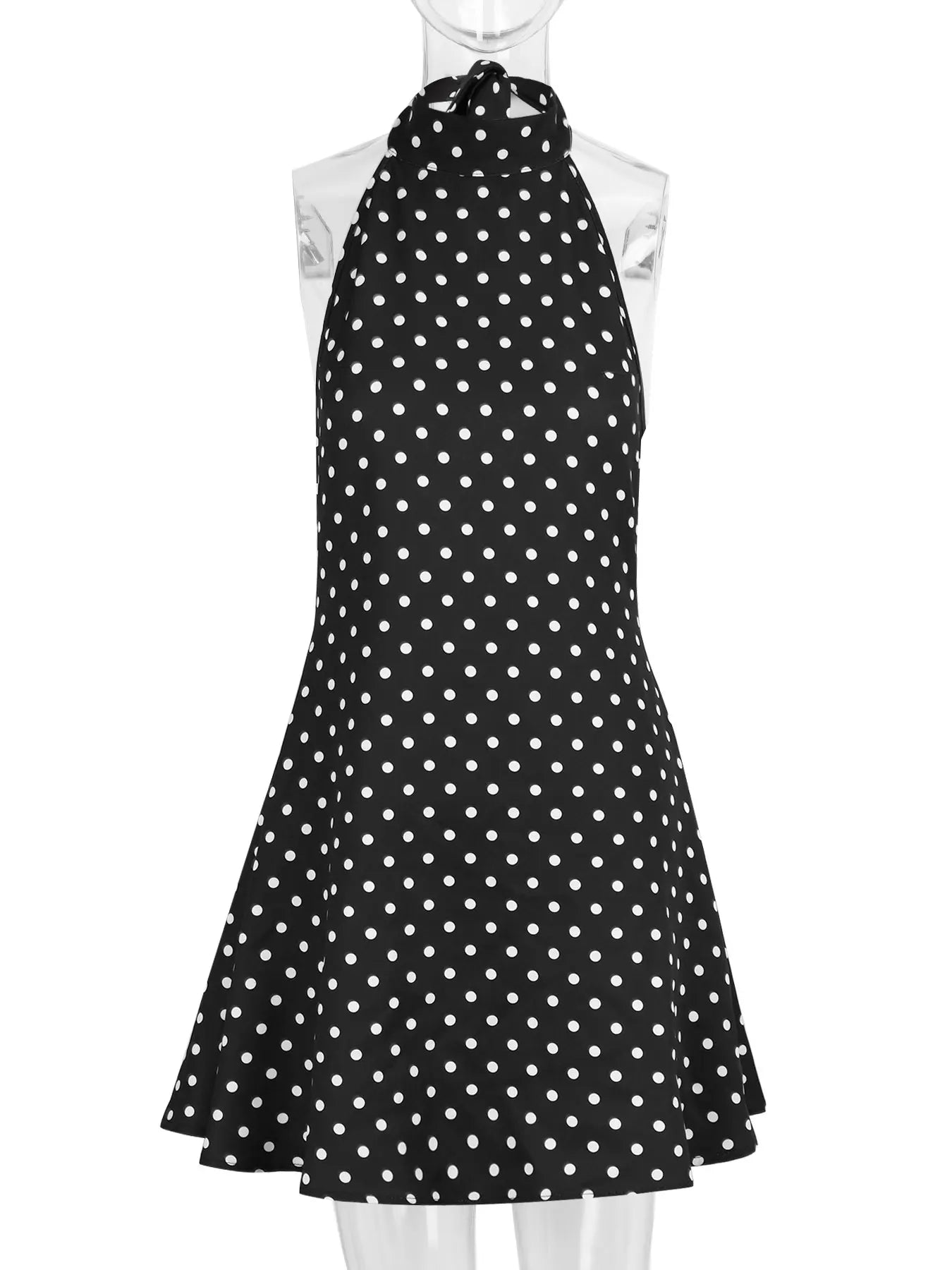 Backless Lace-Up Mini Dress