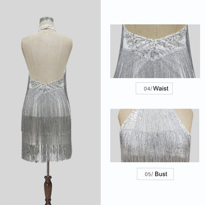 1920s Vintage Great Gatsby Tassel Sequin Dress