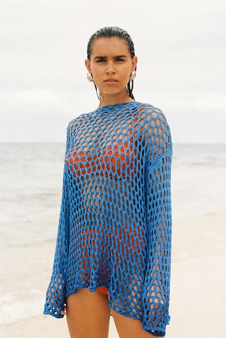 Kiama Hollow Out Knitted Beachwear Top