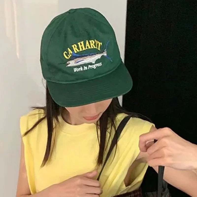 Ins Tuna Flat Brim Baseball Cap