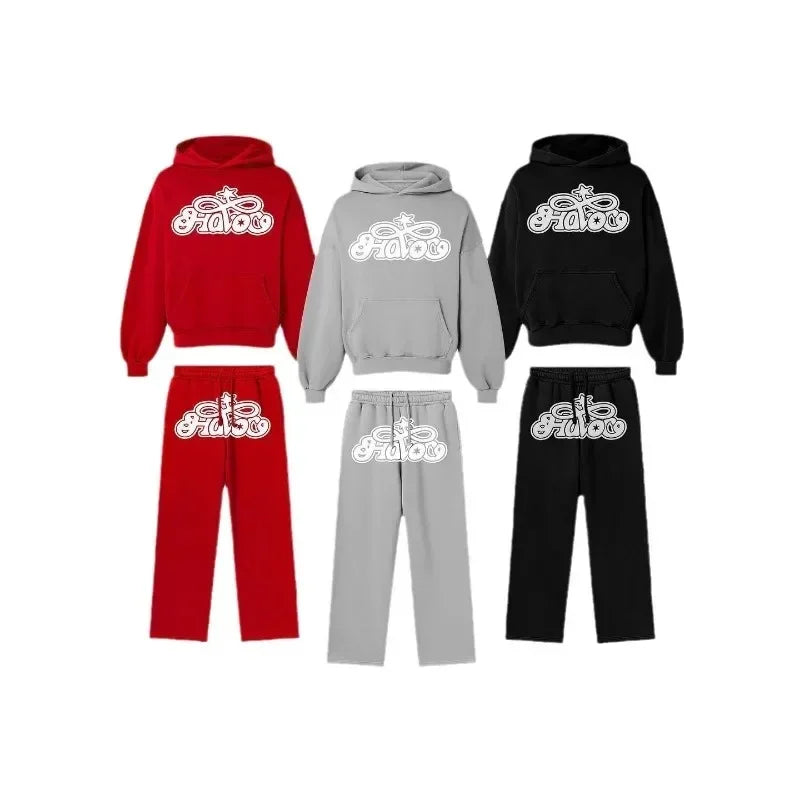 American retro hoodie Sweatpants