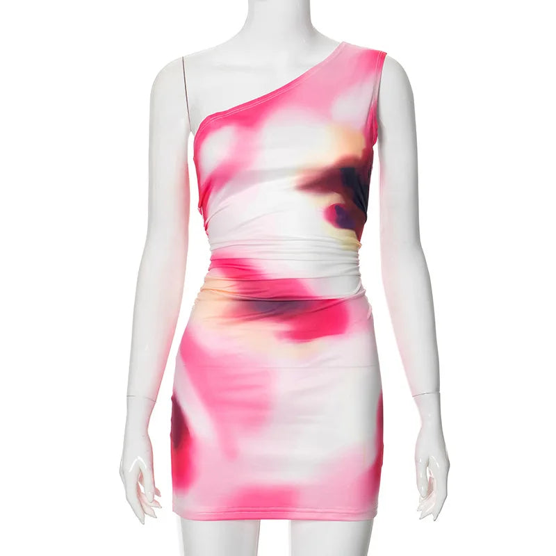 Mauka Pink Short Dress