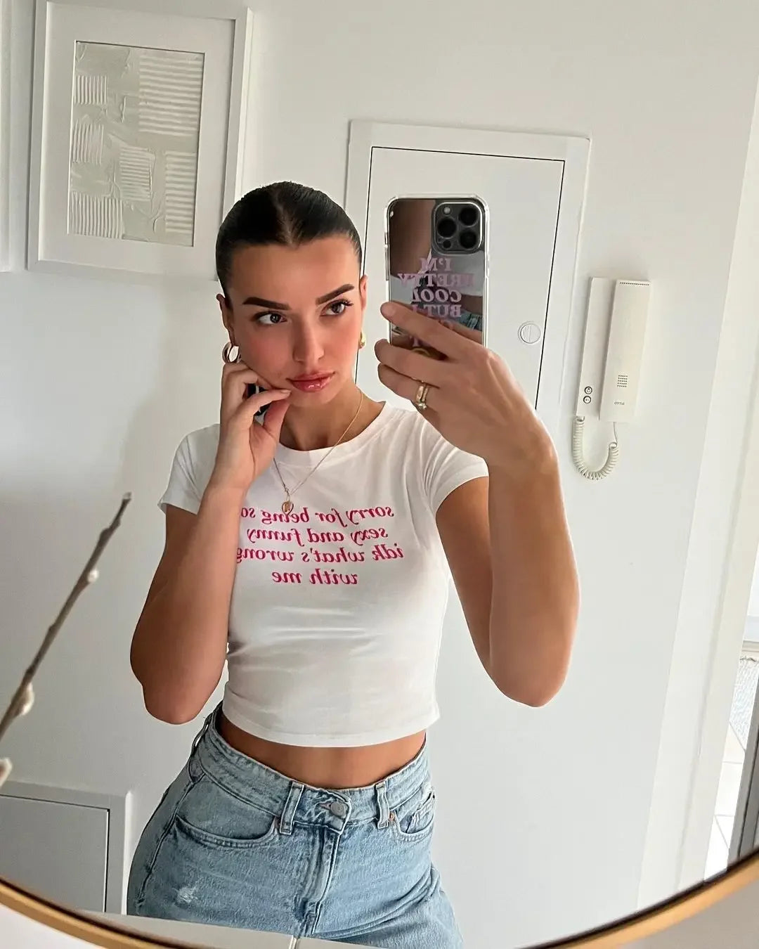 Y2K Print Crop Top