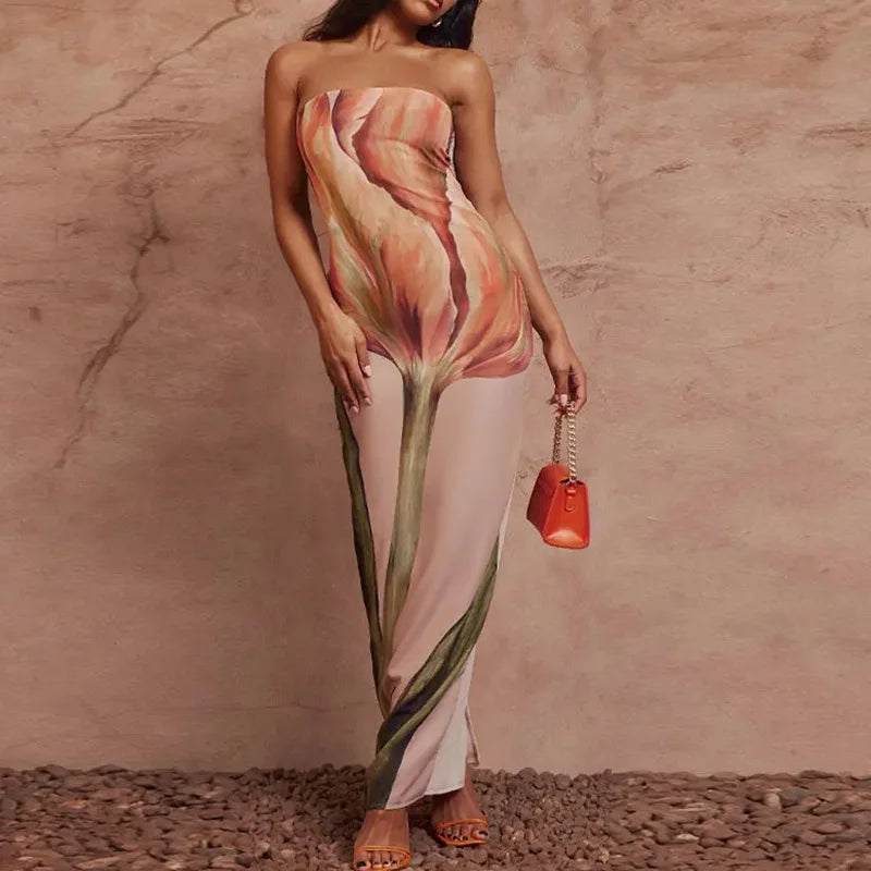 Olive Strapless Off Shoulder Dress