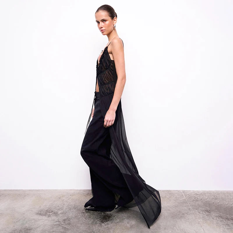 Beckmann V Neck Ruffle Dress