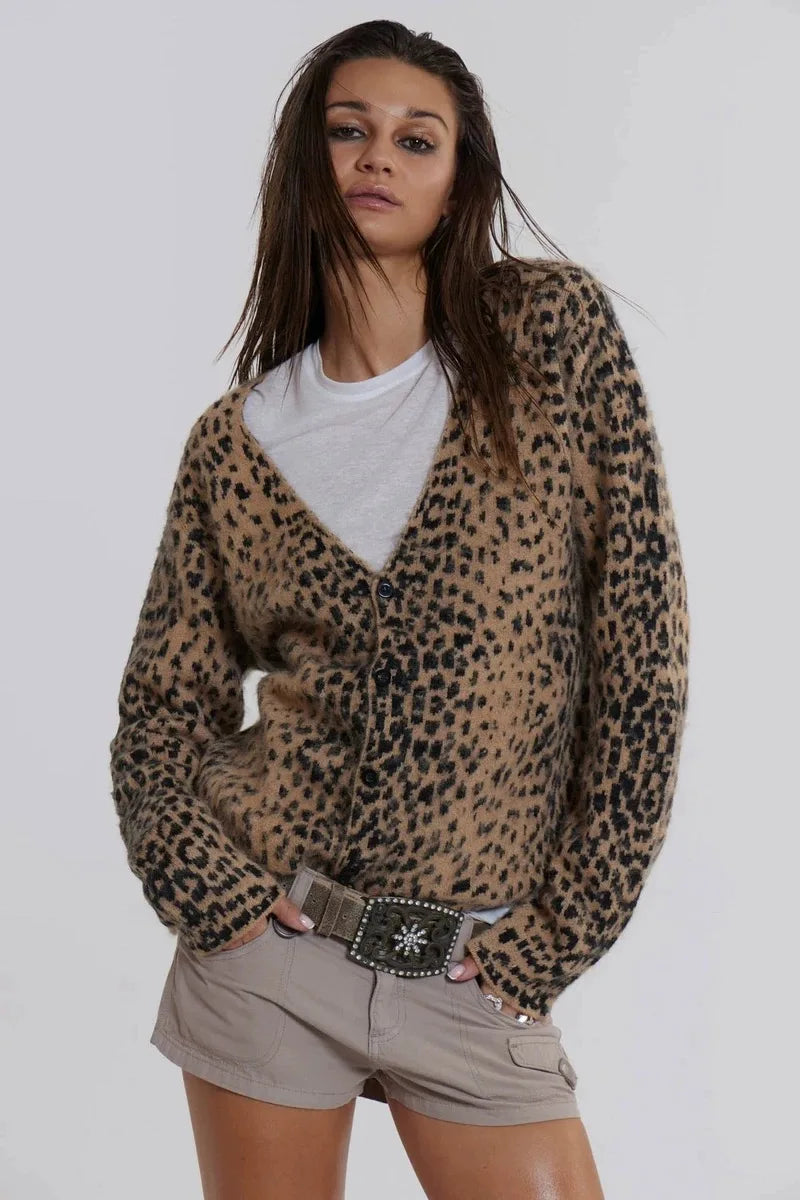jaded london leopard cardigan