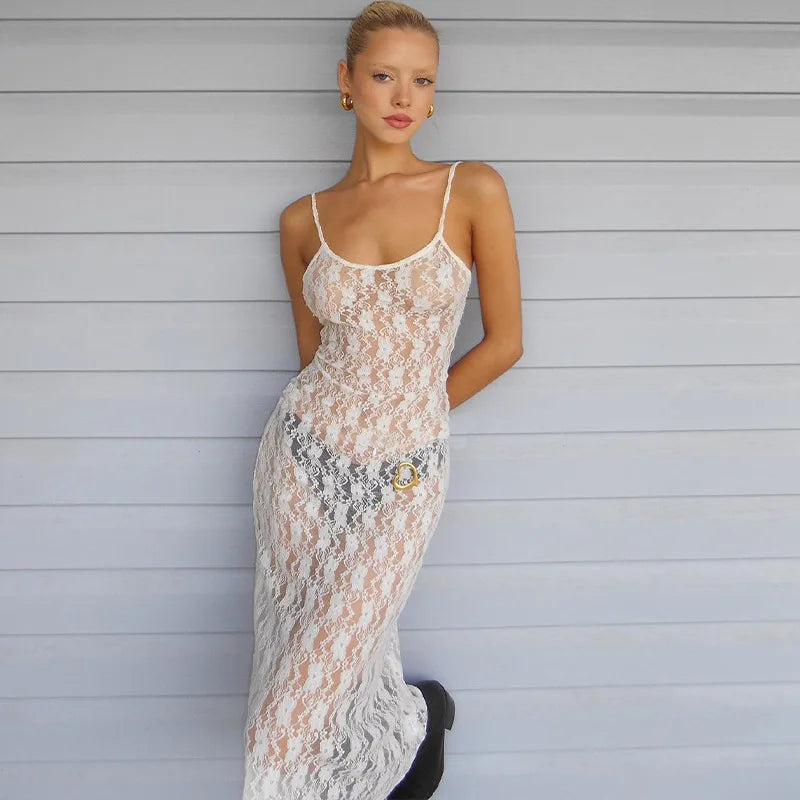 Palm Beach Lace Mesh Dress
