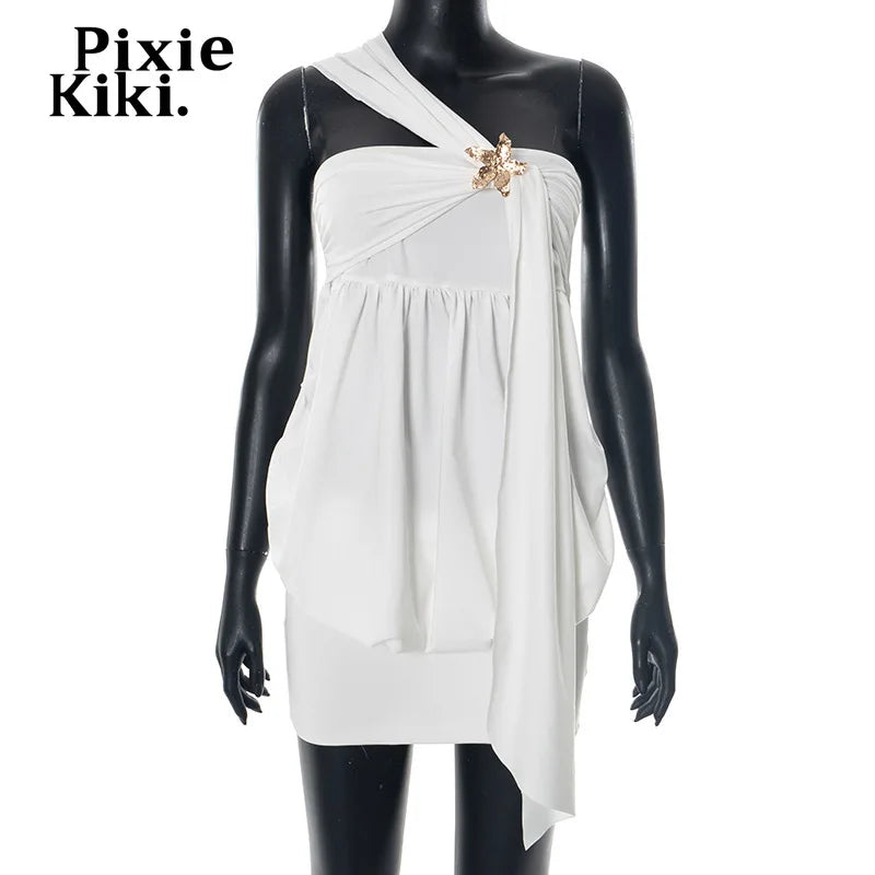 Mallorca One Shoulder Mini Dress