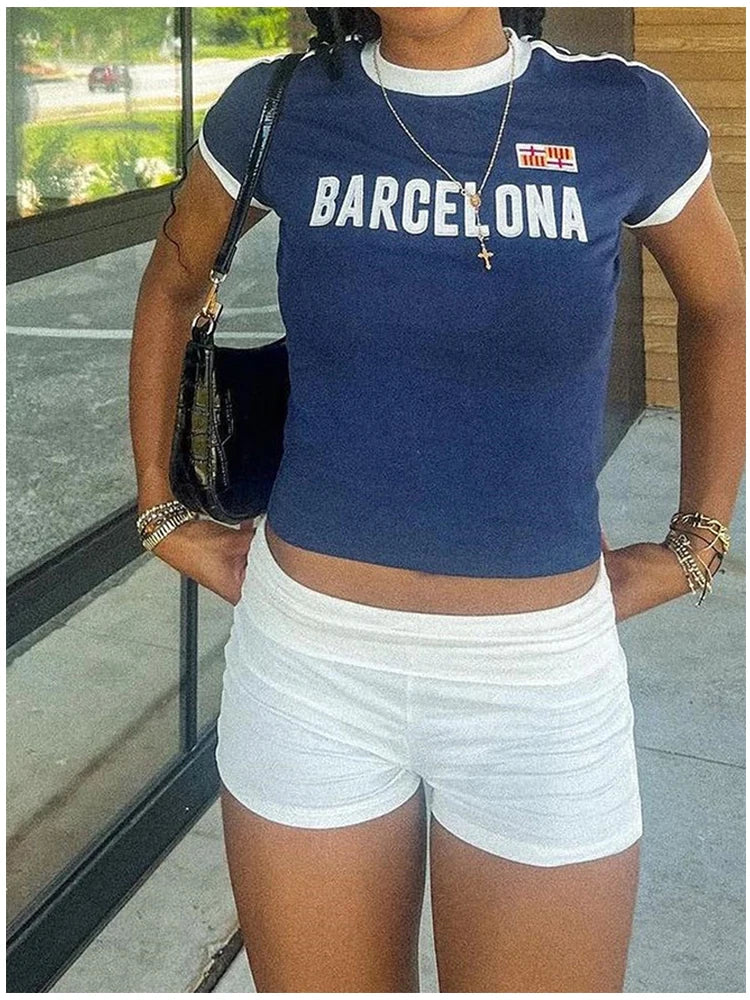 Barcelona Y2k Short Top
