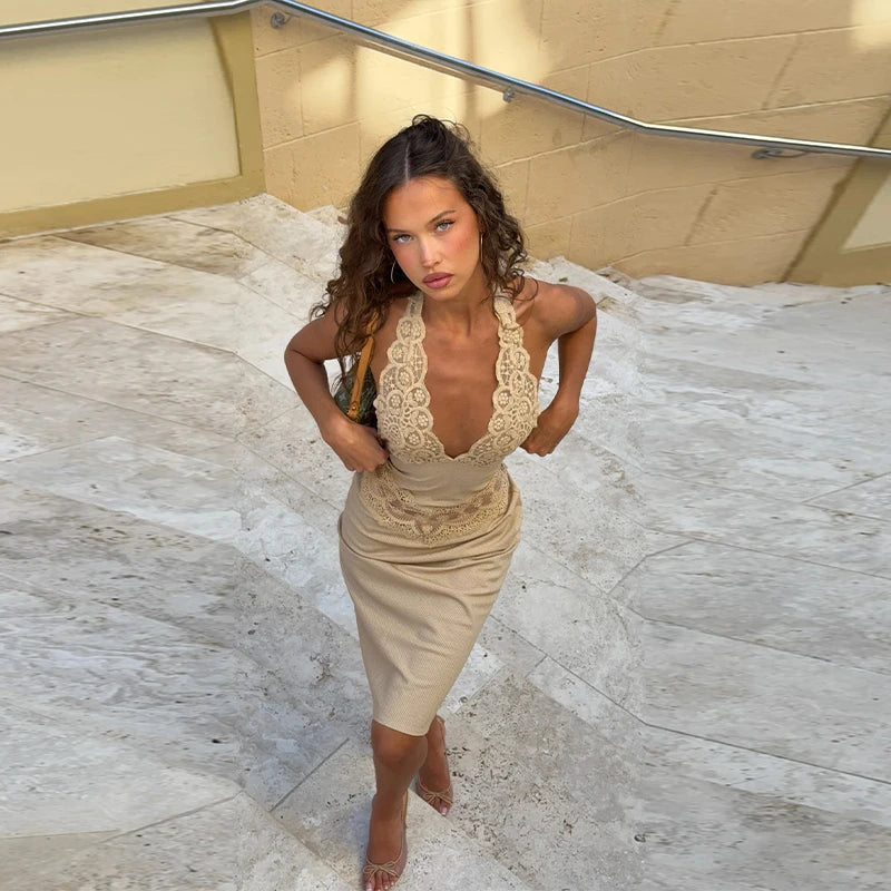 Neverland Dress V-Neck Hollow Out