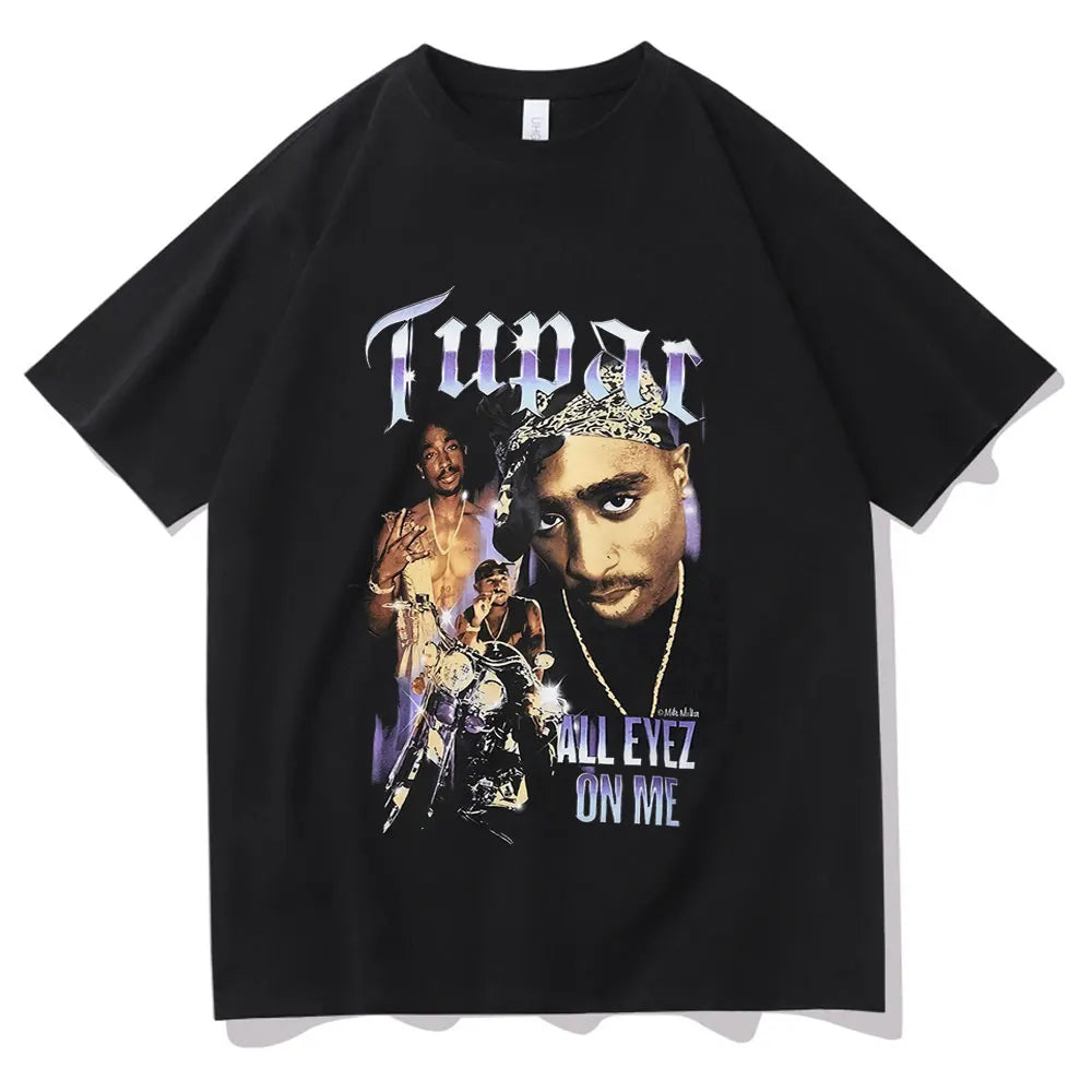 Vintage Rap Tupac 2PAC Graphic Print T-shirt
