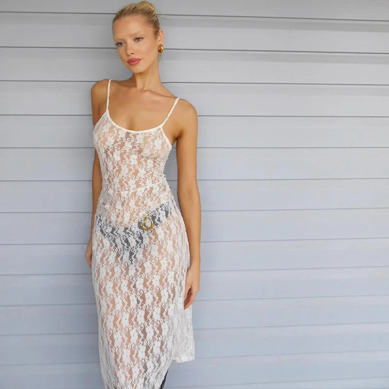 Palm Beach Lace Mesh Dress