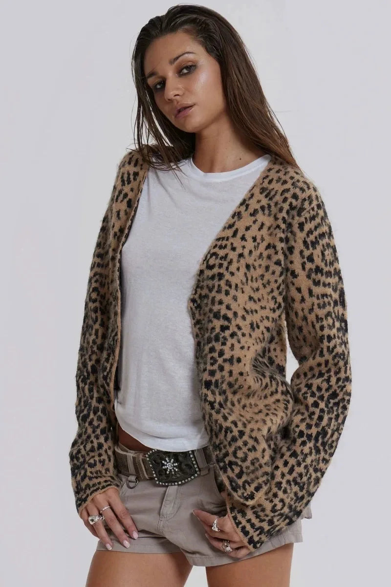 jaded london leopard cardigan