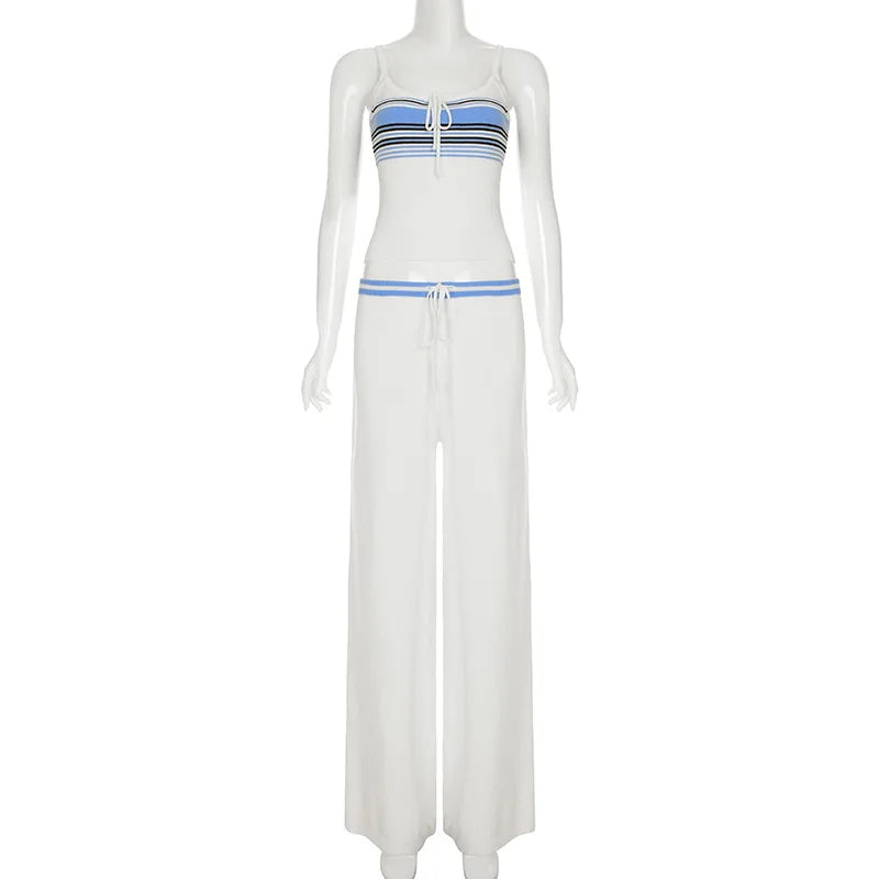 Princess Stripes Knitted Pant Set