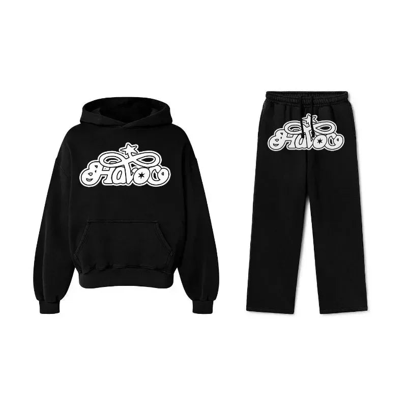 American retro hoodie Sweatpants