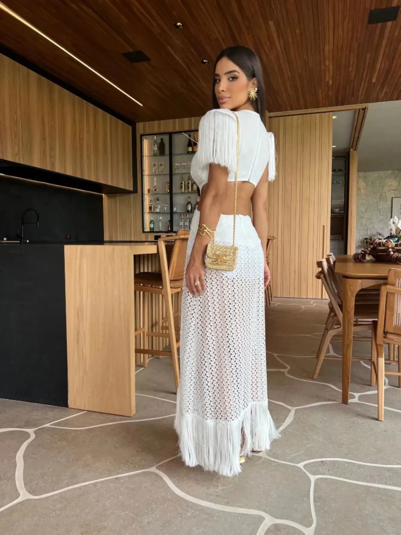 Long Dress with Tassels