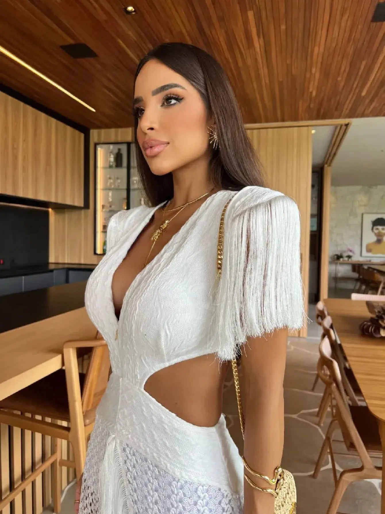 Long Dress with Tassels