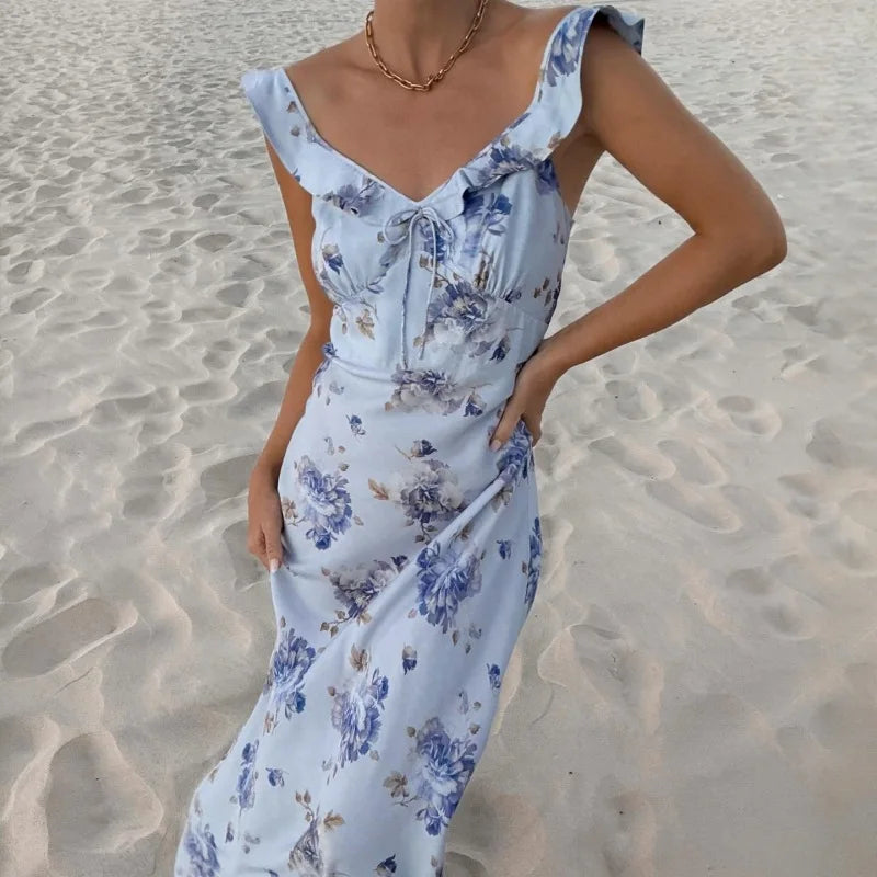 Gigi Floral Plunge Maxi Dress
