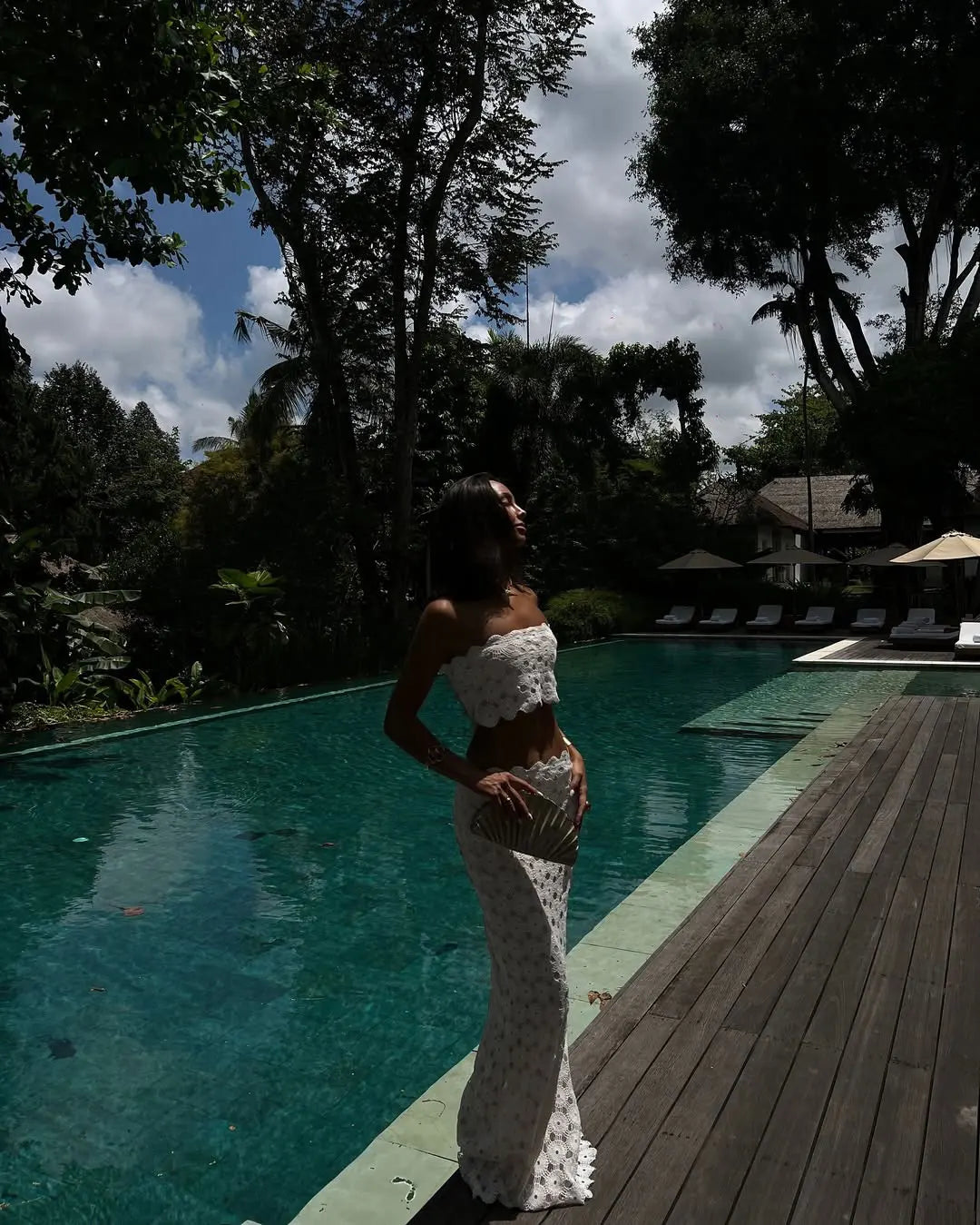 New Tube Top Hollow Out Beach Dress