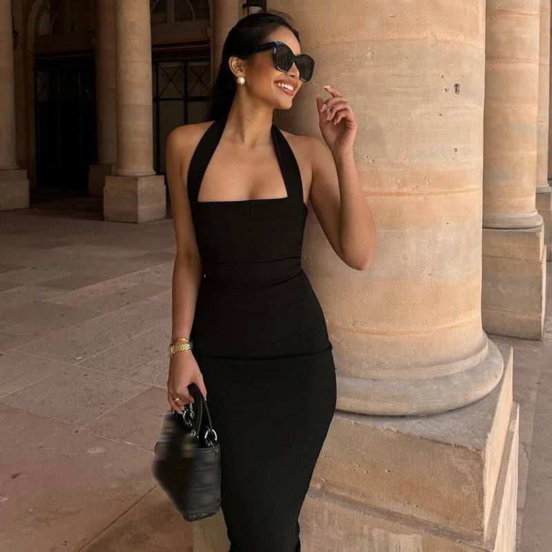 Majestic French Midi Dress