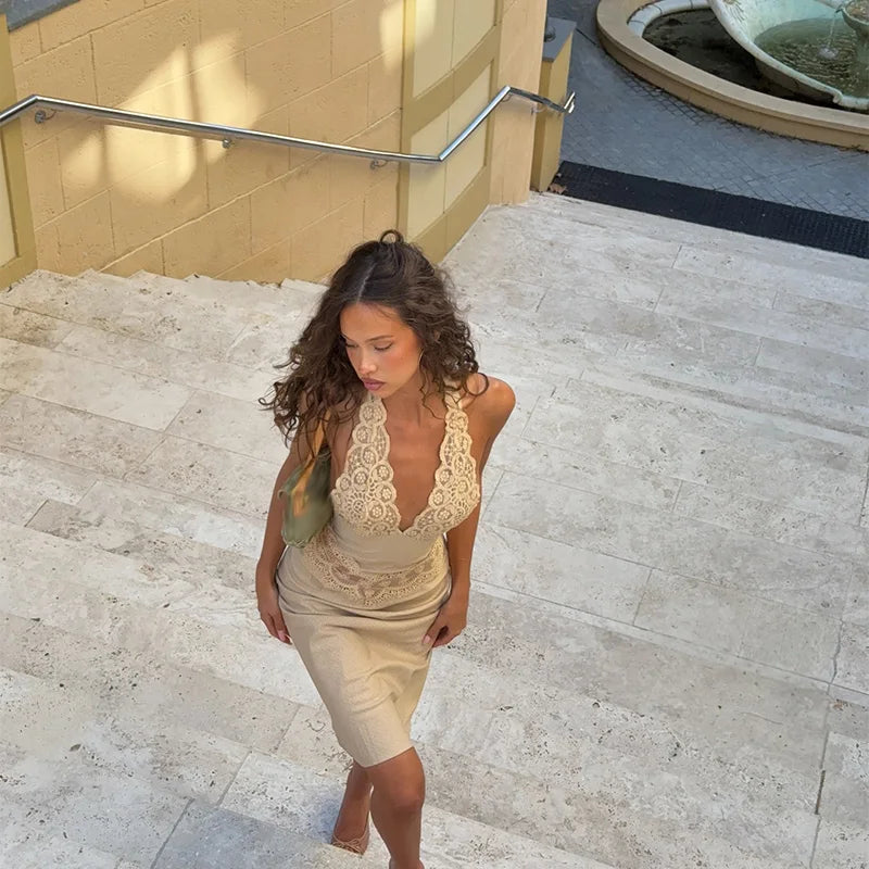 Neverland Dress V-Neck Hollow Out