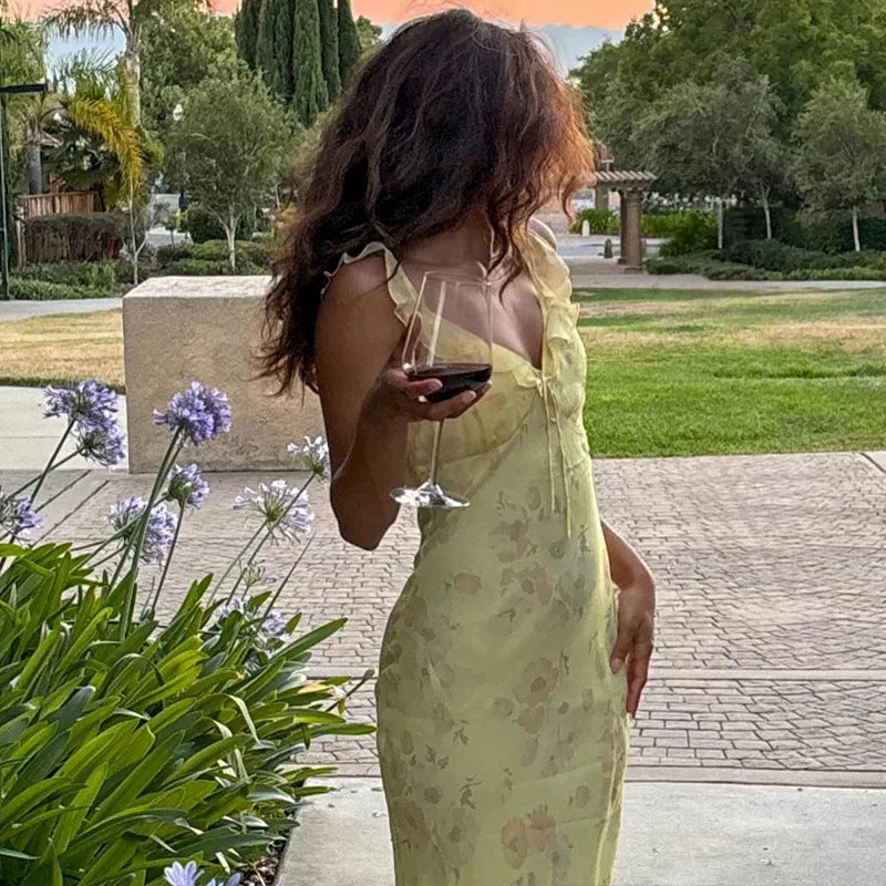 Gigi Floral Plunge Maxi Dress