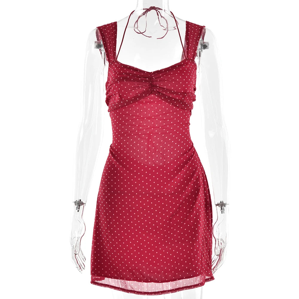 Lou Lou Polka Dot A-Line Dress