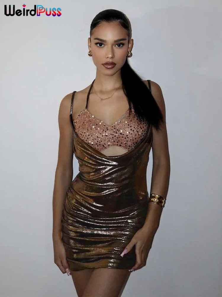 Pilar Sequin Dress Y2K