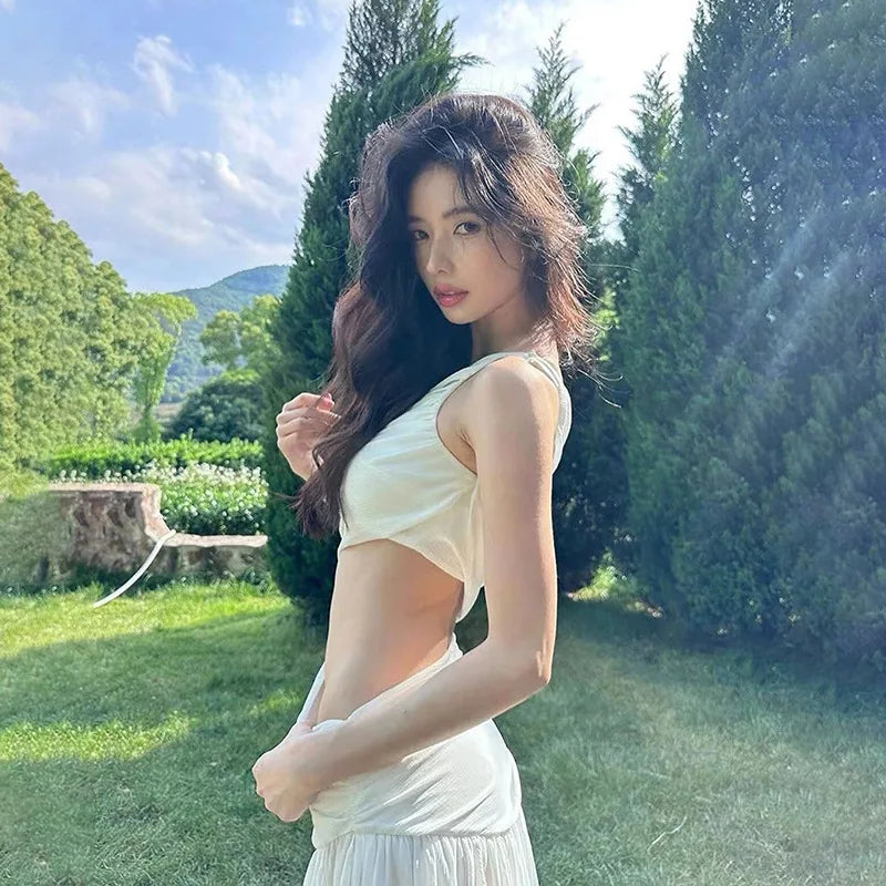 Virginia Elegant Pleated Long Dress