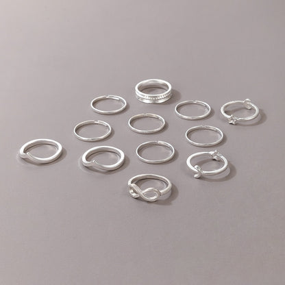 12pcs/sets Moon Ring Sets