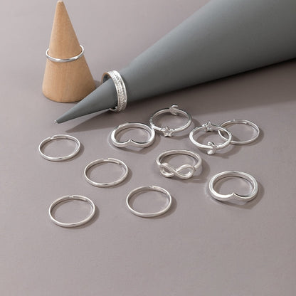 12pcs/sets Moon Ring Sets