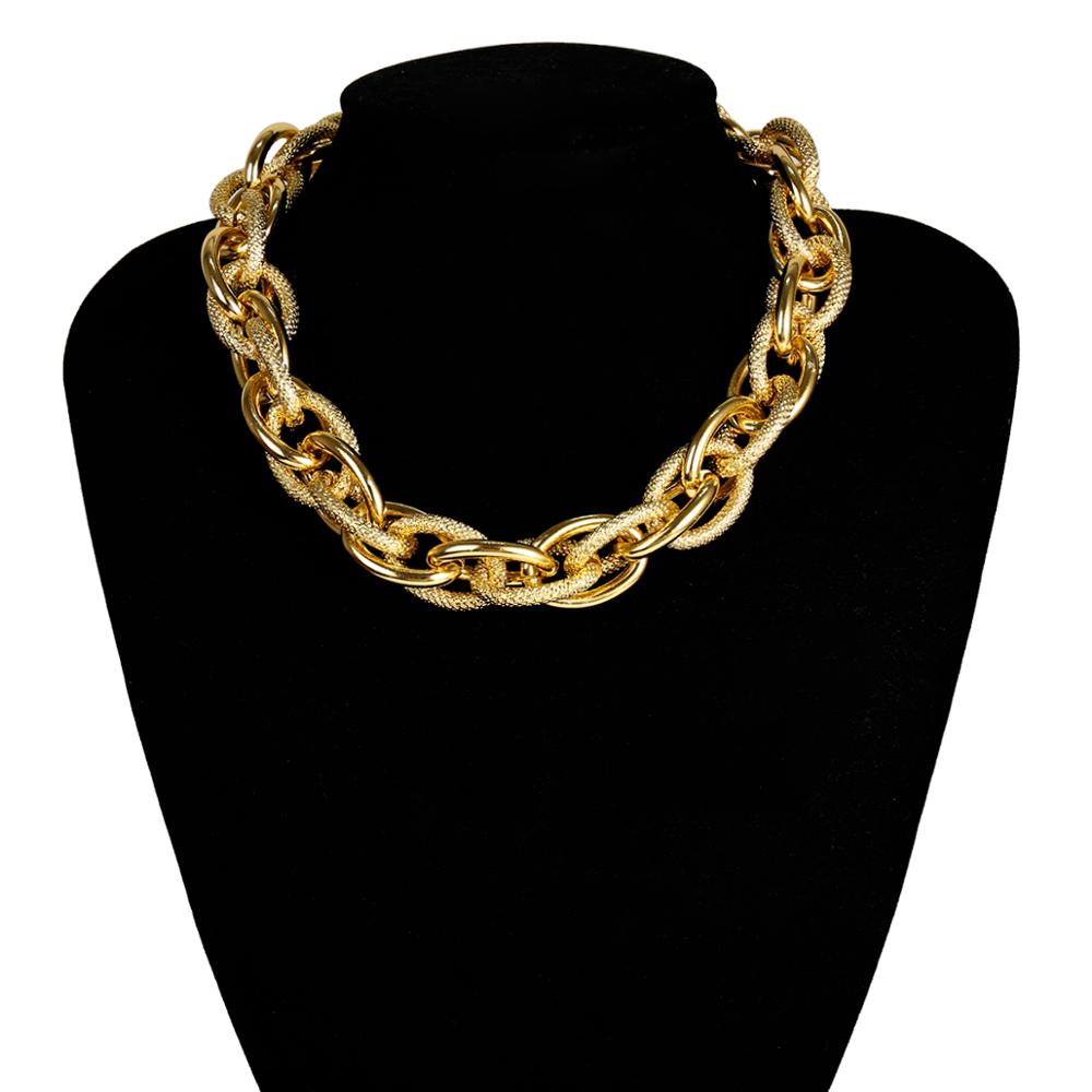 Lacteo Golden Metal Choker Necklace