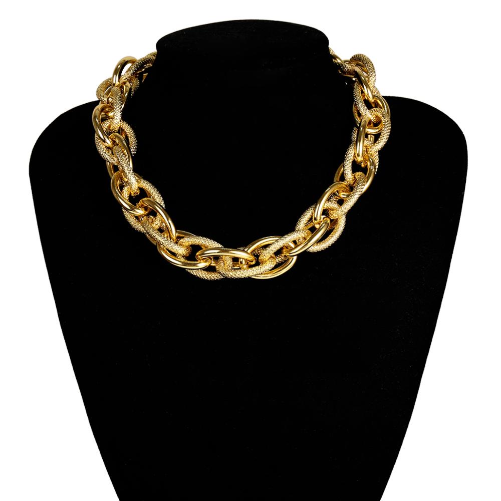 Brussel Golden Metal Choker Necklace