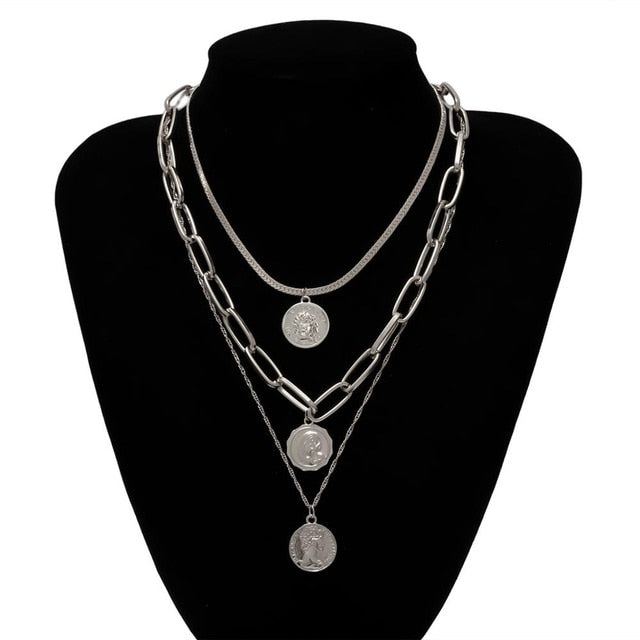 Aristocrat Multi Layer Curb Necklace