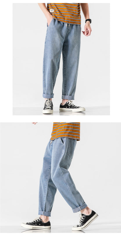 New Youth Popular Jeans pants  Men's Japanese Loose Denim Trousers