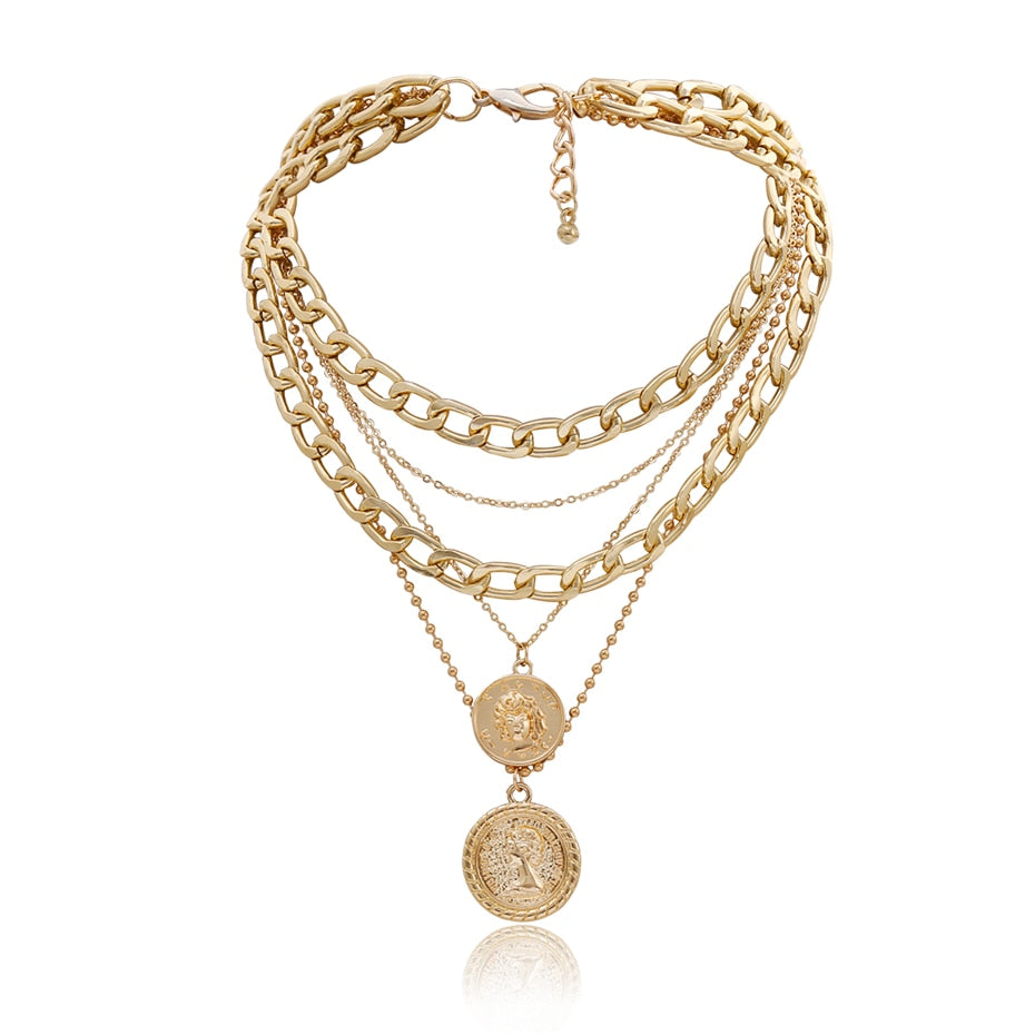 Aristocrat Multi Layer Curb Necklace